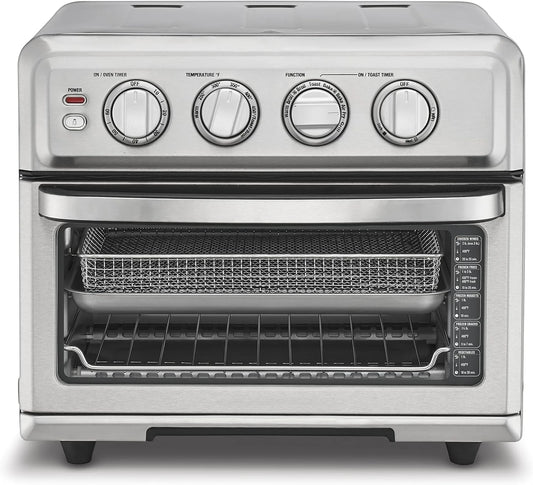 Air Fryer + Convection Toaster Oven, 8-1 Oven with Bake, Grill, Broil & Warm Options, Stainless Steel, TOA-70