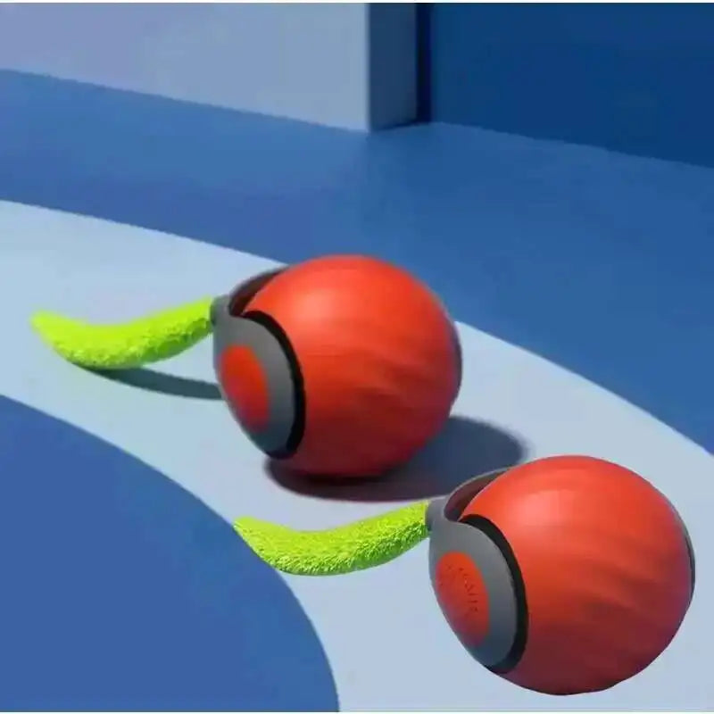 Smart Interactive Cat Toys Ball Automatic Rolling Ball with Faux Tail USB Rechargeable Electric Pet Toy for Teaser and Training