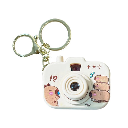New Capybara Projection Camera Keychain Cartoon Kawaii Mini Camera Keyring Hanging Decoration Fashion Backpack Pendant