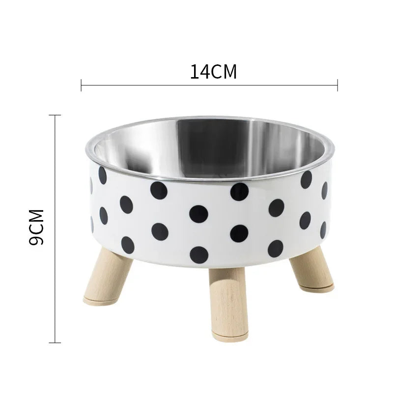 Pet Bowl Anti-knock Non-slip Four-corner Large Capacity Dog Rice Bowl Anti-cervical Cat Pet Single