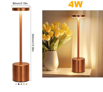 Table lamp USB Rechargeable Wireless desk lamp Dimming Touch night light lamps home decor Retro Portable bedside lamp for room