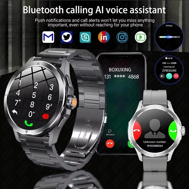 2025 New For Xiaomi S4 Ultra Smart Watch Men AMOLED Outdoor Sport NFC GPS Track Heart Rate Waterproof Bluetooth Call Smartwatch