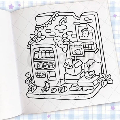 Creative Cartoon Coloring Book Educational Painting Gift Graffiti Painting Book Stress Relief Doodles Book for Adults And Teens
