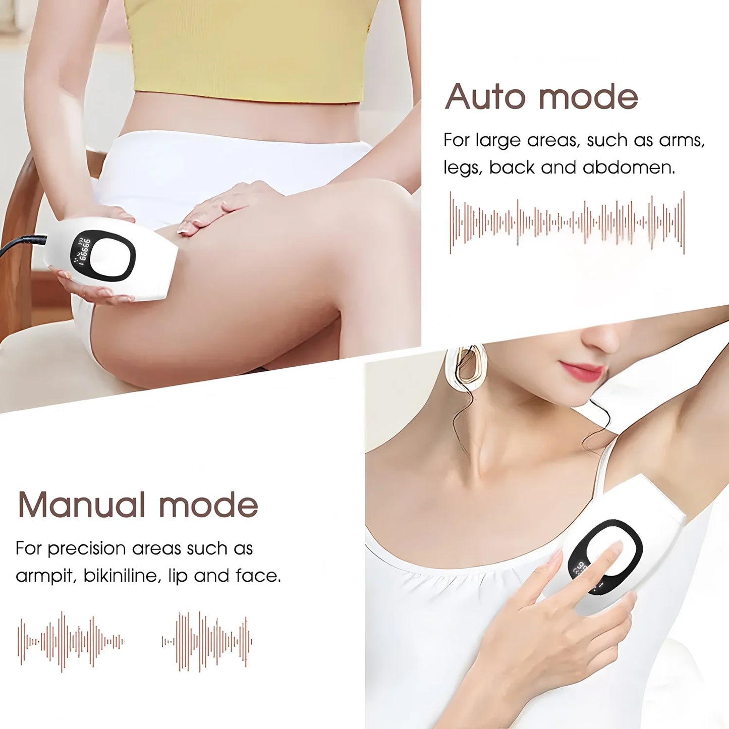 Electric Laser Depilator IPL Pulses Hair Removal Handset Home 5 Levels Depilator Razor Tool EU Plug