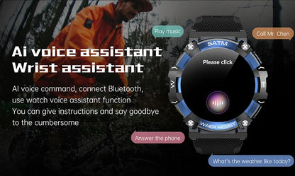 1.39 Inch Bluetooth Calling AI Voice IP68 Waterproof Round Sports Fitness Smart Watch For Men