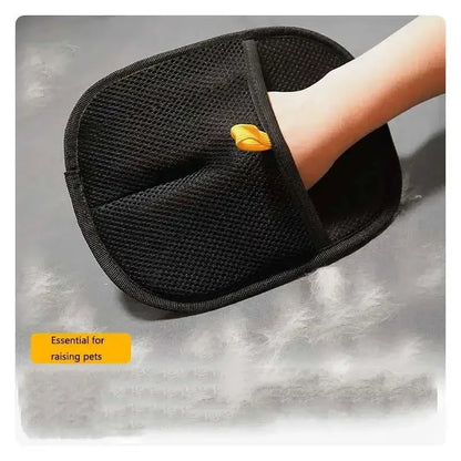 Pet Hair Removal Set Tool Reusable Static Removal Gloves Double-Sided Grooming Gloves Remove Dog Cat Fur Hair for Carpets Sofa