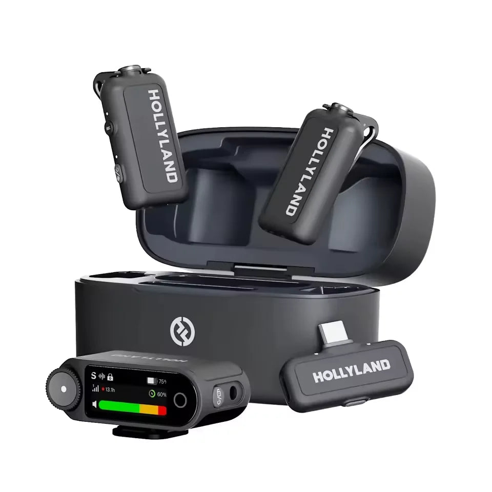 Hollyland LARK MAX 2 Professional Wireless Lavalier Mini Microphone for iPhone iPad Android Live Broadcast Gaming Recording Vlog