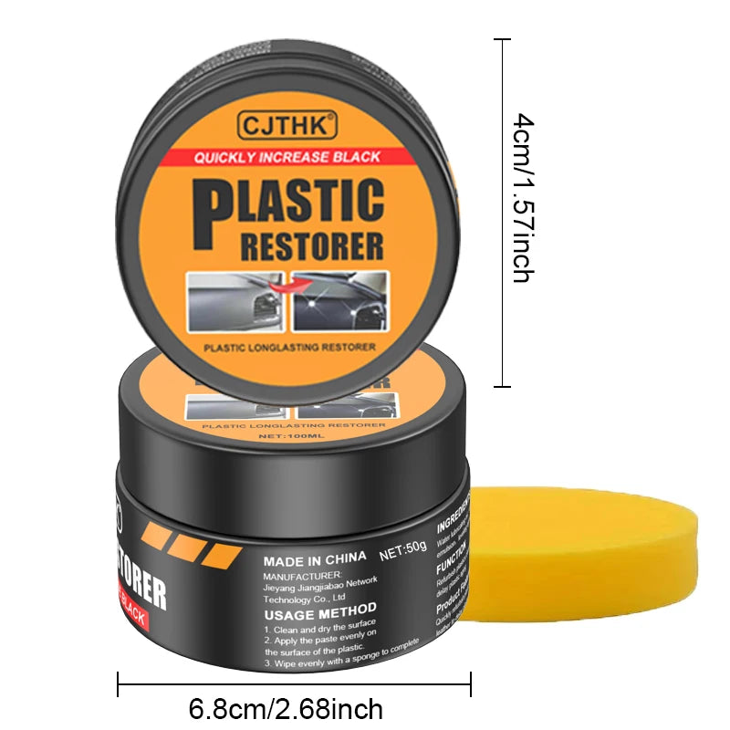 Car Plastic Restorer Back To Black Gloss Auto Interior Leather & Panel Renewal Wax Coating Agent Auto Polish And Repair Coating