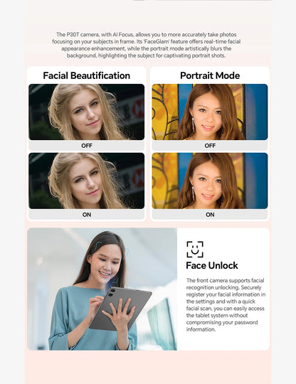 Teclast P30T Android 15 Tablet 10.1" IPS Max 12GB RAM 128GB ROM T606 8-core 6000mAh Keyboard/Case/Mouse/Stylus/Headphone/Stand