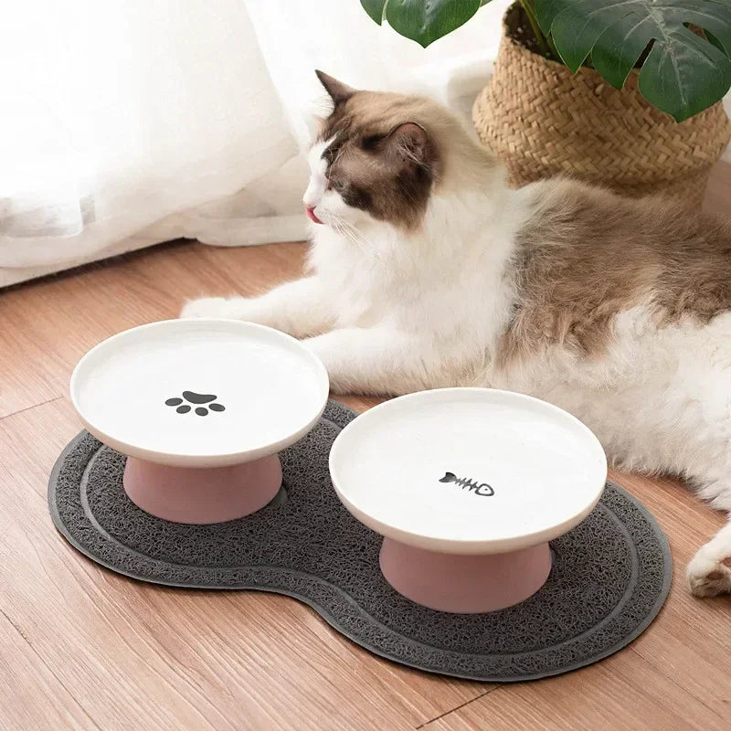 Dog Pet Bowls Food Bowl Water Dog Dish Bowl Feeder Pet Cats Cat Ceramic Kitten Cat for Bowl Feeder Dish Accessories Pet Plate