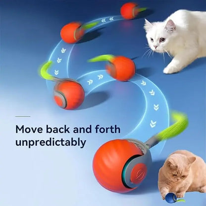 New Interactive Cat Toys Ball Auto Electric Rolling Ball Toys for Cat Kitty Pet Smart Automatic Teaser USB Rechargeable Cat Toy