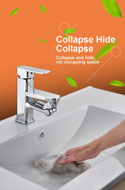 Metal 1080° Rotating Metal Faucet Sprayer Kitchen Saving Water Nozzle Tap Bathroom Faucet Extend Adaptor 22/24mm Bubbler