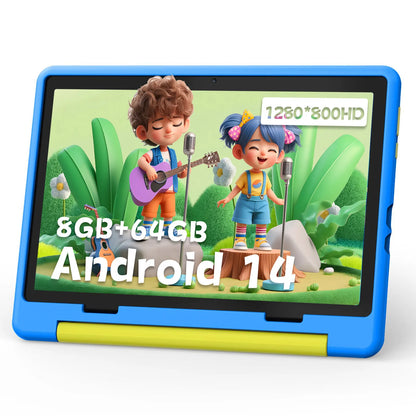 Kid Tablet 10 Inch Android 14 Octa Core 8GB RAM 64GB ROM 128GB Expandable 5000mAh WiFi Bluetooth Children's Gift Kids Software