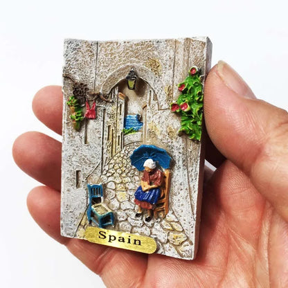 Europe Spain 3D Refrigerator Magnet Tourist Souvenirs Stickers,Home & Kitchen Decoration Fridge Magnet Message Sticker