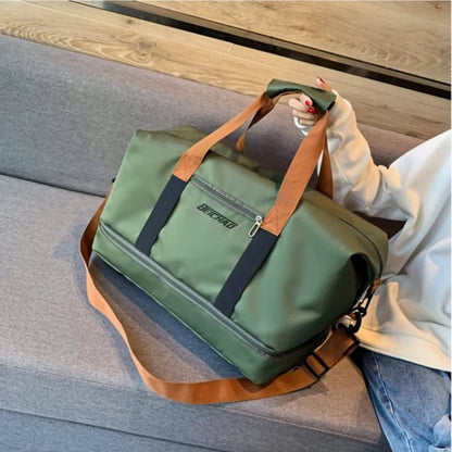 Large Capacity Travel Fitness Bag Waterproof Portable Sports Duffel Bag for Men Short Distance Workout Chest Shoulder Carryall
