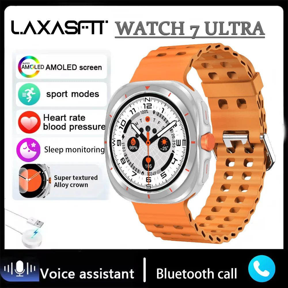 LAXASFIT 2025 New Smart Watch GT7 Ultra Men's Multifunctional Sports Fitness Tracker Health Ladies Smartwatch Gift