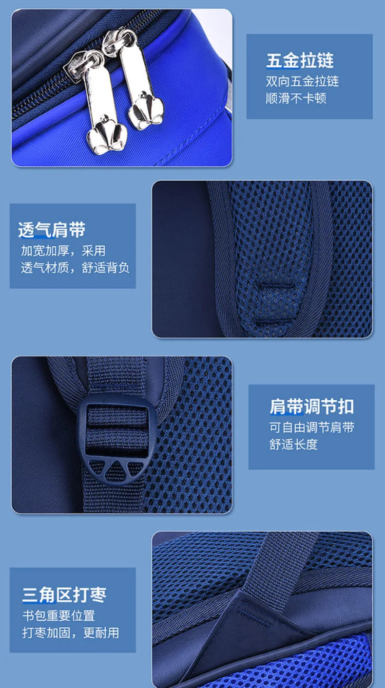 Students Simple Primary School Bags Boys 1-6 Grade Spine Protection Burden Reduction Schoolbag Girls Backpack Unisex Mochila Bag