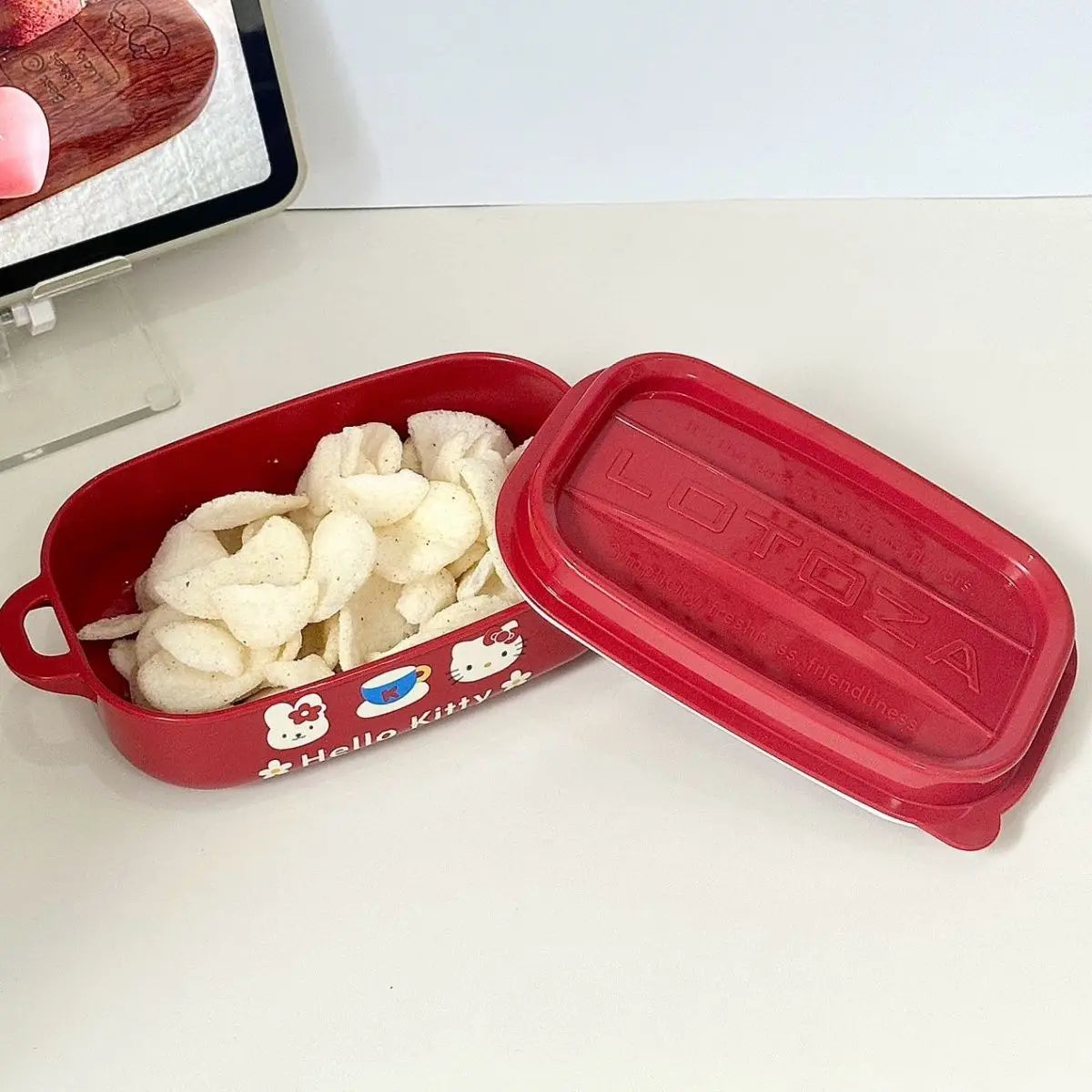 Original Hello Kitty Lunch Box Set Cute Food Storage Container Microwave Safe Pp Plastic Lunch Box Cute Gift