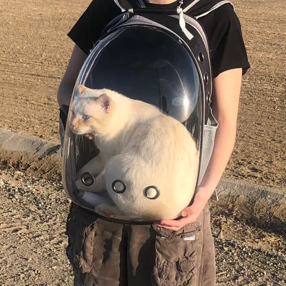 Cat Bag Breathable Clear Space Capsule Cat Backpack for Cat Portable Outdoor Travel Pet Shoulder Bag Pet Outgoing Backpack