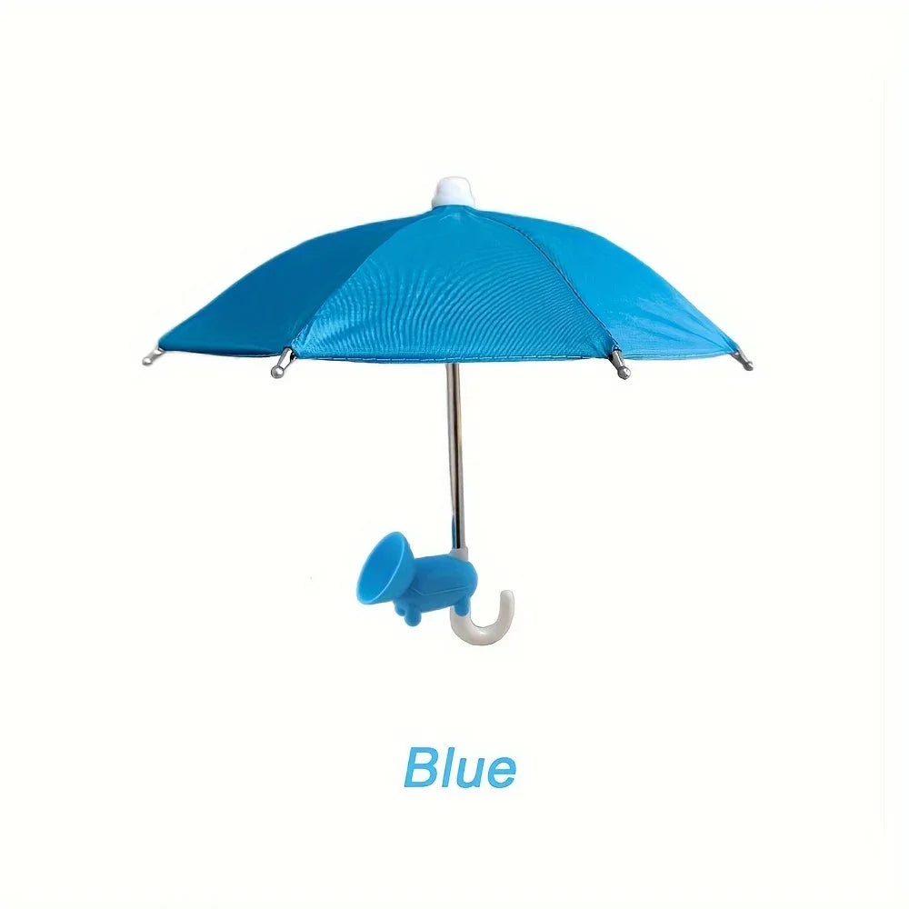 Smartphone Mini Umbrella, Universal Pig Suction Cup Bracket, Outdoor Anti-glare Sunshade, Polyester Material, Anti-reflection.