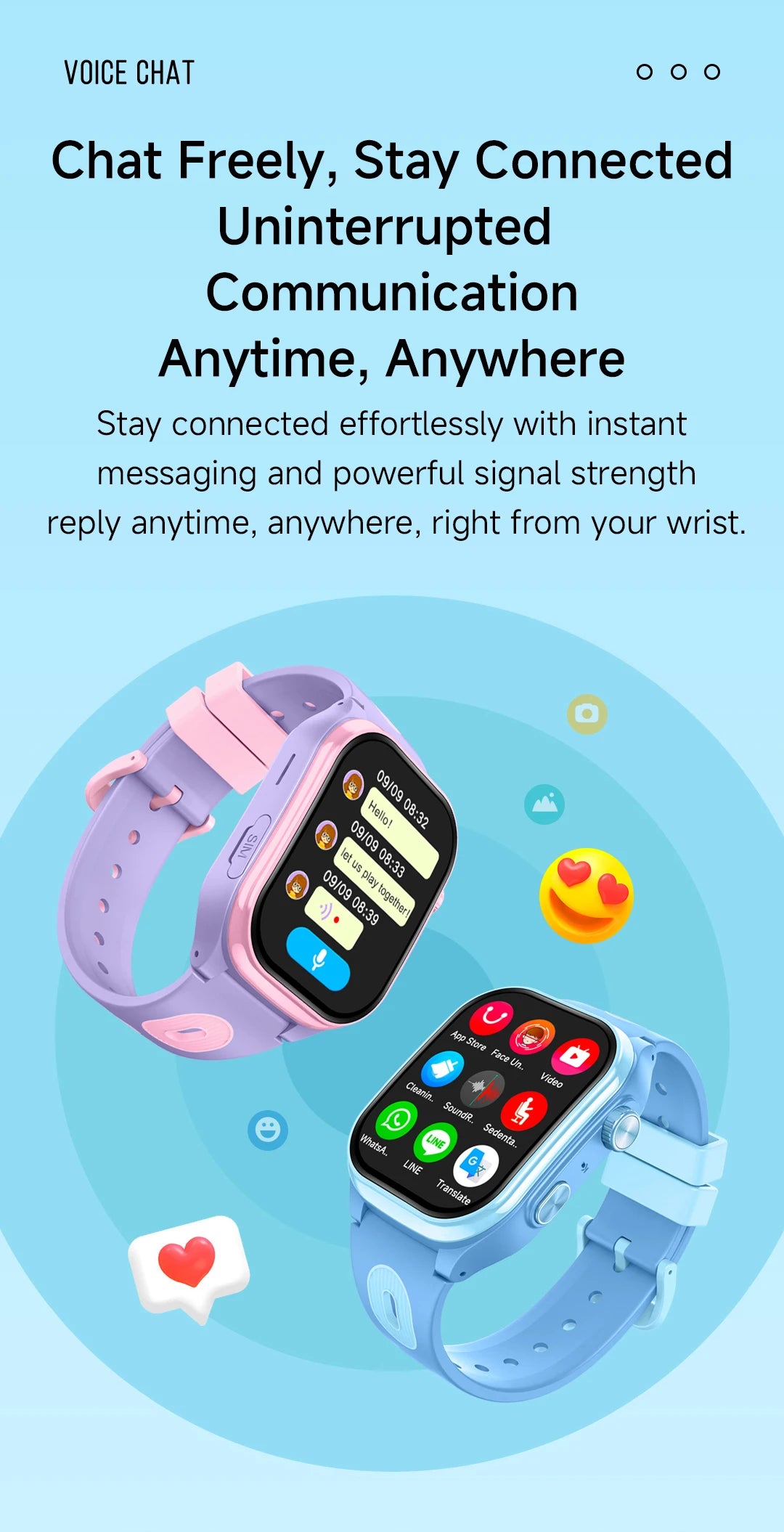 Kids 4G Smart Phone Watch 2.0'' 2+16G APP Download GPS WIFI Video Call  Camera Children Smartwatch Monitor Tracker Location