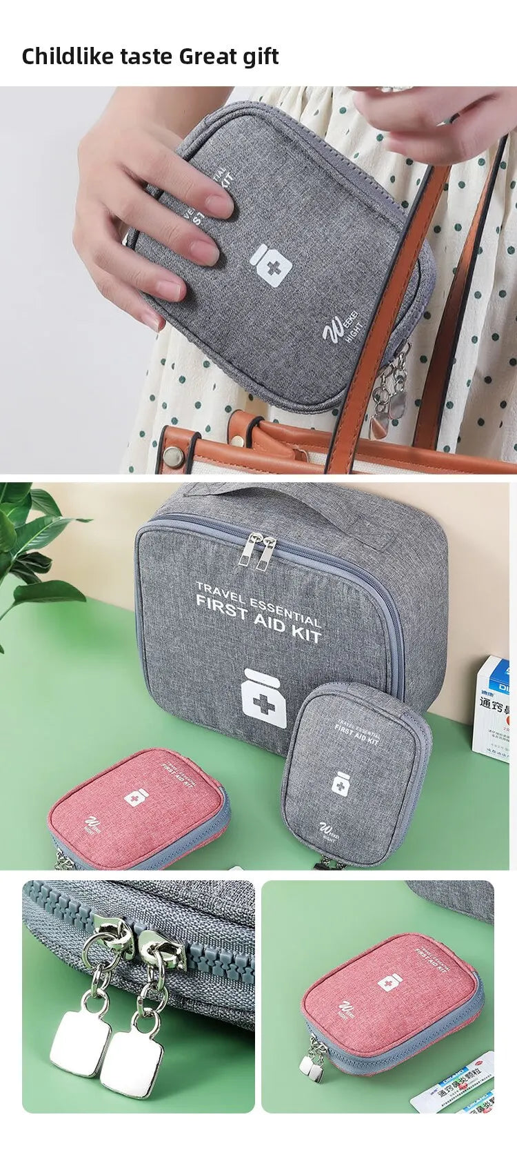 Family First Aid Kit Portable Outdoor Travel Storage Bag Household Large Capacity Layered Medicine Storage Bag