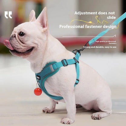 Dog Harness Leash Set Small Medium Dog Cat Chest Strap Adjustable Reflective Breathable Walking Training Vest Pet Accessories