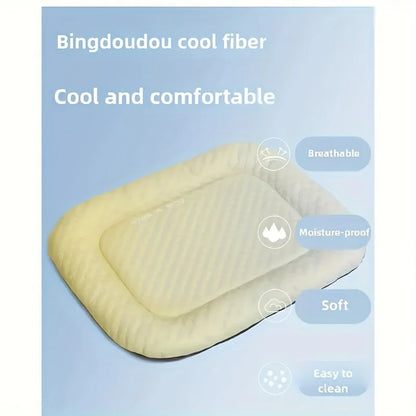 1pc Cool Pet Mat - Summer Cat and Dog Cooling Mat Washable Ice Self Cool Pad
