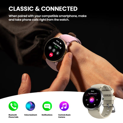 The NEW 2025 Zeblaze Lily 2 Voice Calling Female Smartwatch 1.2" AMOLED Screen Double Strap Health Management Sports Smart Watch