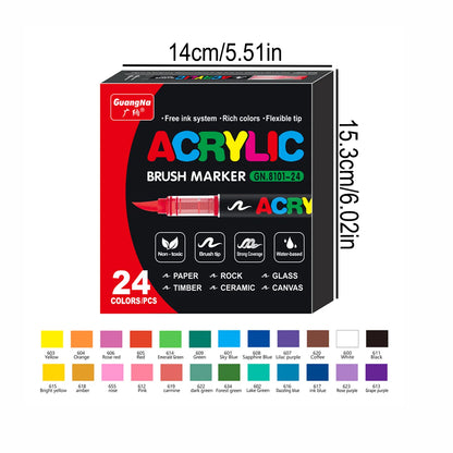 12-240 Color/box Professional Artist Marker Set - Soft-tip Drawing Straight Line Liquid Acrylic Markers, DIY Graffiti Art Painti