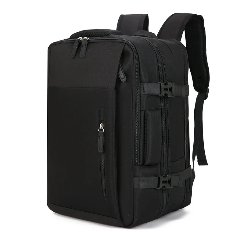 Expandable Travel Backpack - Multipocket Oxford Laptop Bag W/ Dedicated Compartment & Dual Access Zippers for Commute