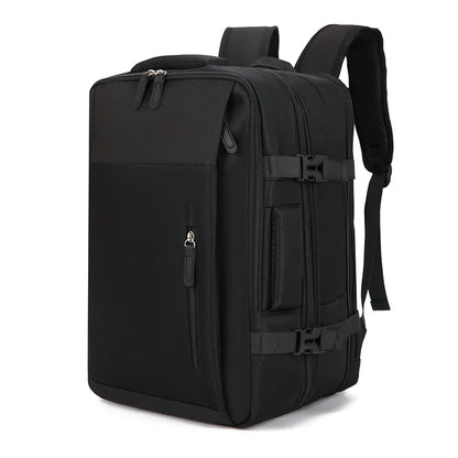Expandable Travel Backpack - Multipocket Oxford Laptop Bag W/ Dedicated Compartment & Dual Access Zippers for Commute