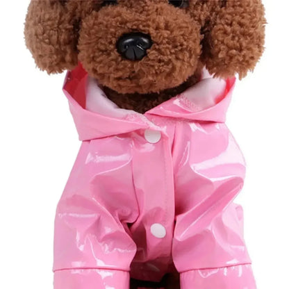 Waterproof Puppy Dog Raincoats with Hood for Small Dogs Pet Raincoat with Reflective and Leash Hole Winter Outdoor Dog Outfits