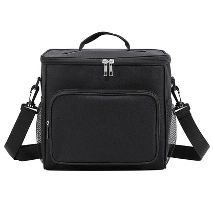 Portable lunch bag food thermal box durable waterproof office cooler lunchbox with adjustable shoulder strap insulated case. ZMT