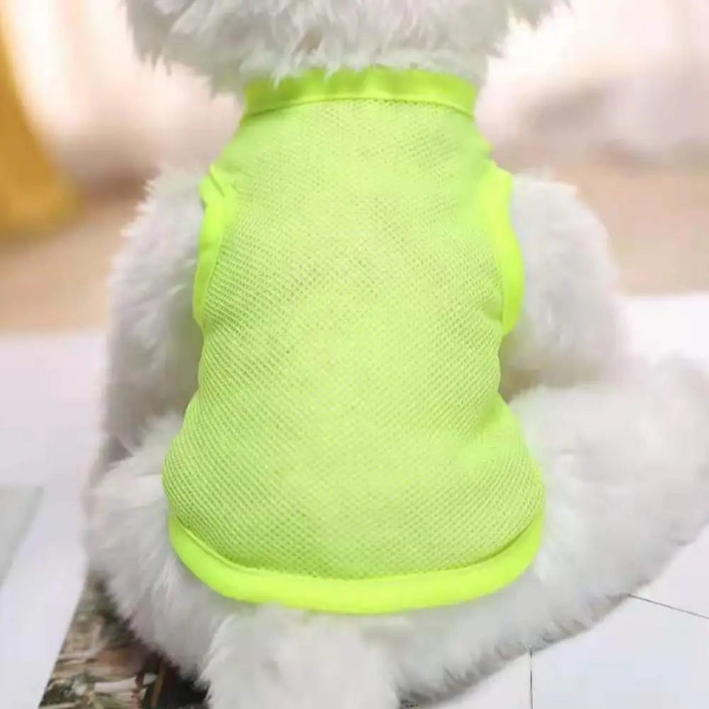 Dog Shirt Plain Breathable Mesh Fabric Quick Drying Puppy T-Shirt for Summer