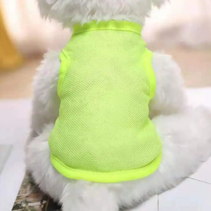 Dog Shirt Plain Breathable Mesh Fabric Quick Drying Puppy T-Shirt for Summer
