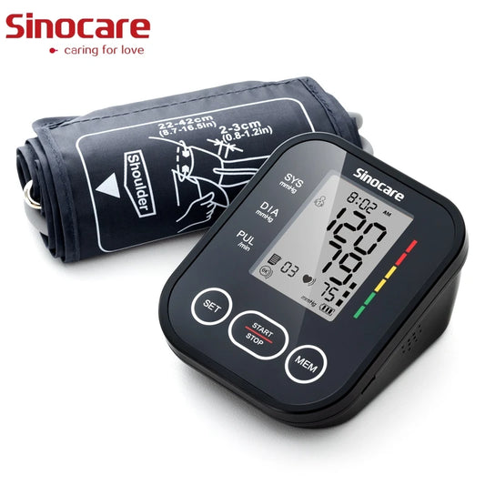 Sinocare Blood Pressure Monitor Digital Tonometer Upper Arm Blood Pressure Meter Automatic BP Medical Sphygmomanometer Pulse