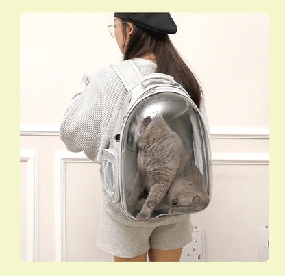 2025 New Space Capsule Transparent Cat Bag Breathable Shoulder Pet Bag Portable Cat Bag Pet Supplies Pet Backpack