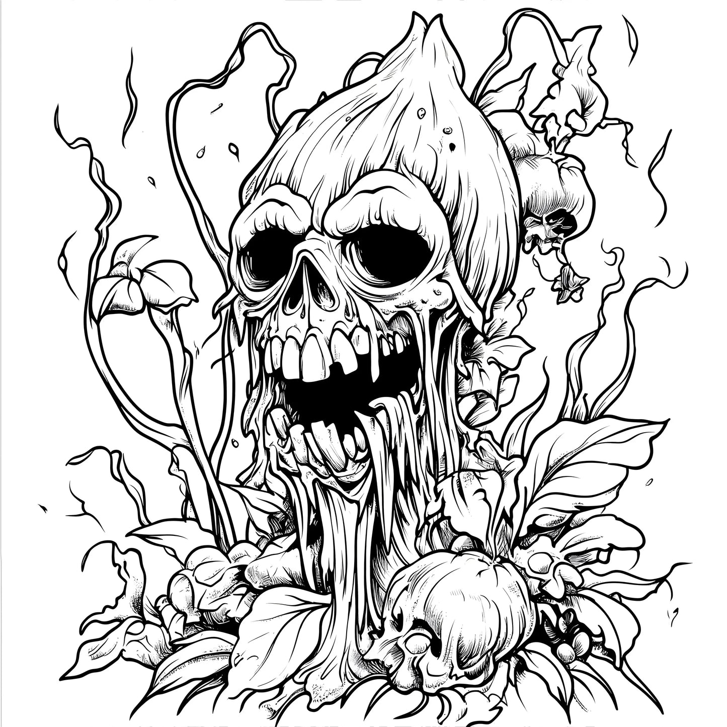 Art Coloring Book 20Page BOTANICAL GHOST Adult Picture Book Gift For Birthday Party Relieve Stress Kill Time Graffiti Painting