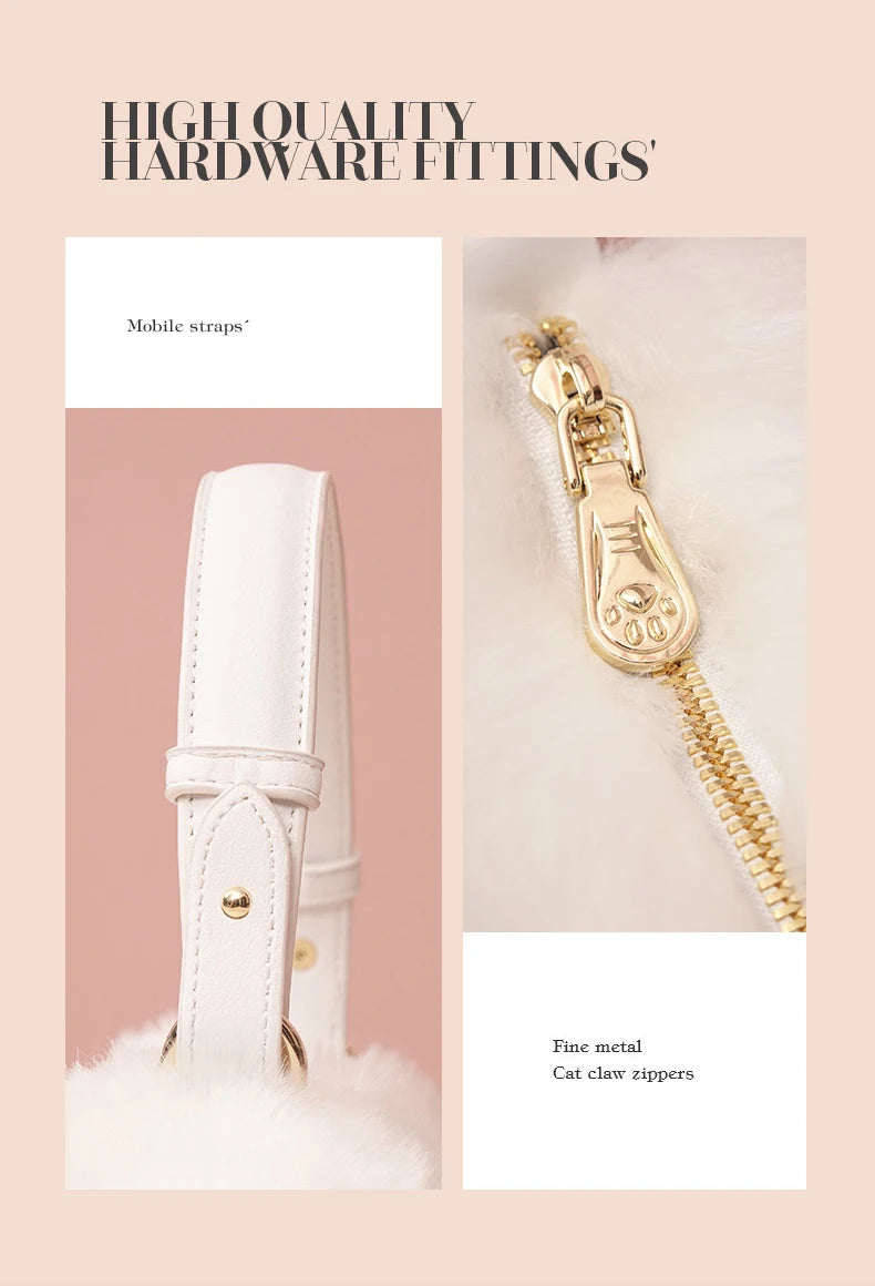 Design Patent Women Shoulder Female Cat Bag Shoppers Simple Fashion Zipper Handbags Shoulder Large Capacity Tote  Clutch Bags