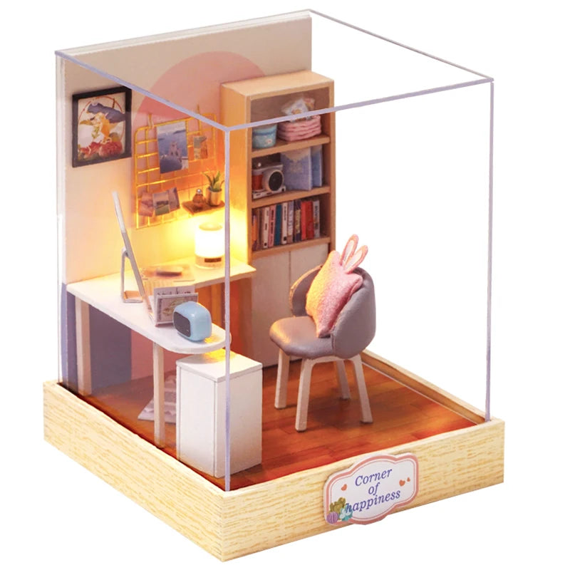 Cutebee DIY Dollhouse Super Mini Scale Miniature Dollhouse Japanese Garden Building Kit Toys for Birthday Gifts