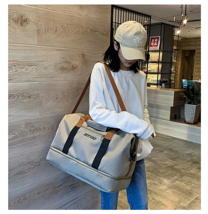 Gym Bag Travel Fitness Bag for Women Large Capacity Men's Sports Luggage bag Waterproof Female Messenger Bag Dry And Wet Handbag