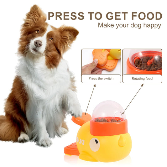 Pet Snack Feeder Dog Food Dispenser Automatic Feeder Puppy Cartoon Duck Design Used to Train Dogs Accessories Cats Cat Supplies