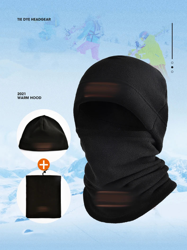 Autumn And Winter Fleece Hat Men's Sports Cold Swing Fleece Neck Cover Outdoor Cycling Mountaineering Mask Warm Cold Neck Set