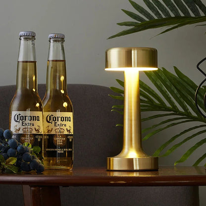Retro Table Lamp Metal Touch Decor for Bar Coffee Restaurant Decoration Light Desk LED Rechargeable Night Light Bedroom Decor