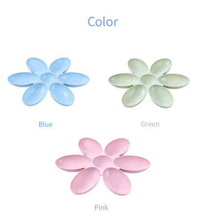 Flower Shaped Pet Bowl with 6 Connected Bowls for Small Dog and Cat, Water Dish, Puppy Feeding Bowls, Slow Down Eating Feeder