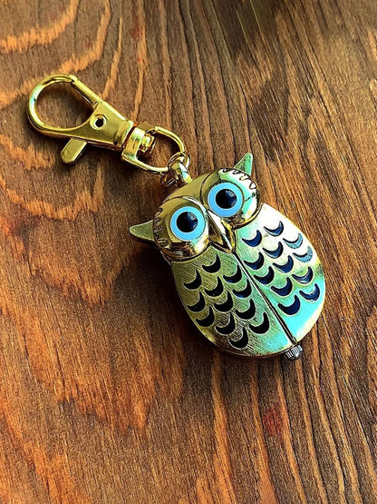 1PC Retro Silver Children's Cartoon Flip Creative Pocket Watch Necklace Women's Watch Student Watch Primary School Student Keych