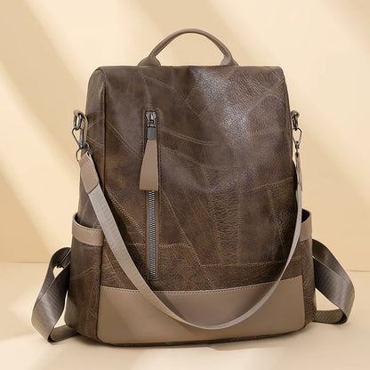 Women's fashionable backpack, shoulder bag, travel multifunctional bag, handbag, handbag, suitable for different scenarios
