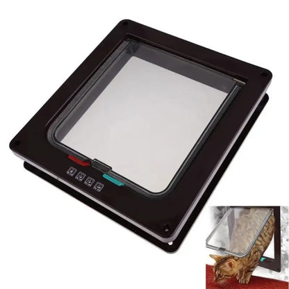 Security Lock Flap Door for Dog Cats Kitten ABS Plastic Small Pet Gate Door Kit Cat Dogs Flap Doors Dog Cat Accessories