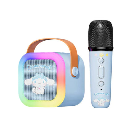 Sanrio Bluetooth Speakers ML07 Karaoke Machine Portable Speakers Bluetooth with Mic LED Light Machine Home Family Singing Gift
